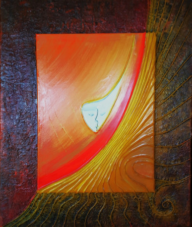 Linea concettuale n°13    (polim. su tela mis. cm. 50x60)